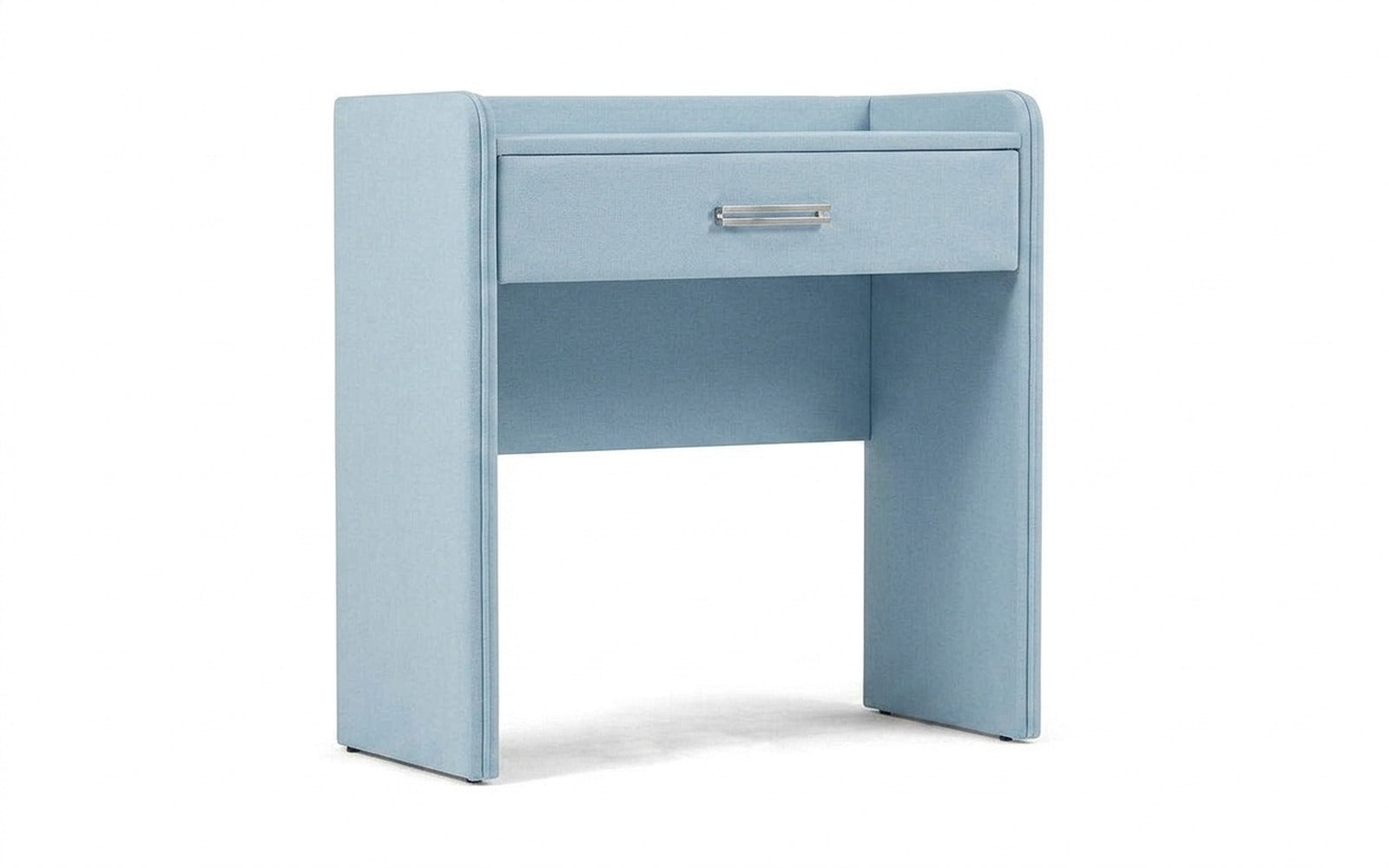 Fransis dressing table in Sky Velvet 18 fabric, product photo on white background