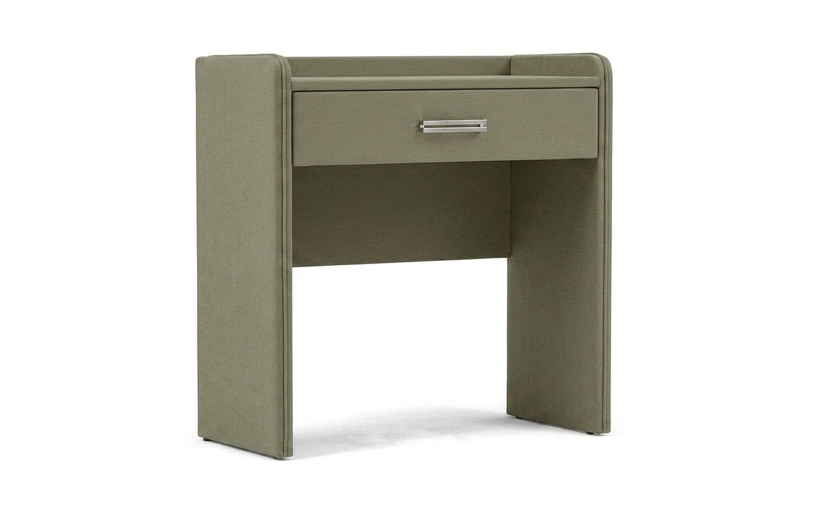 Fransis dressing table in Sky Velvet 251 fabric, product photo on white background