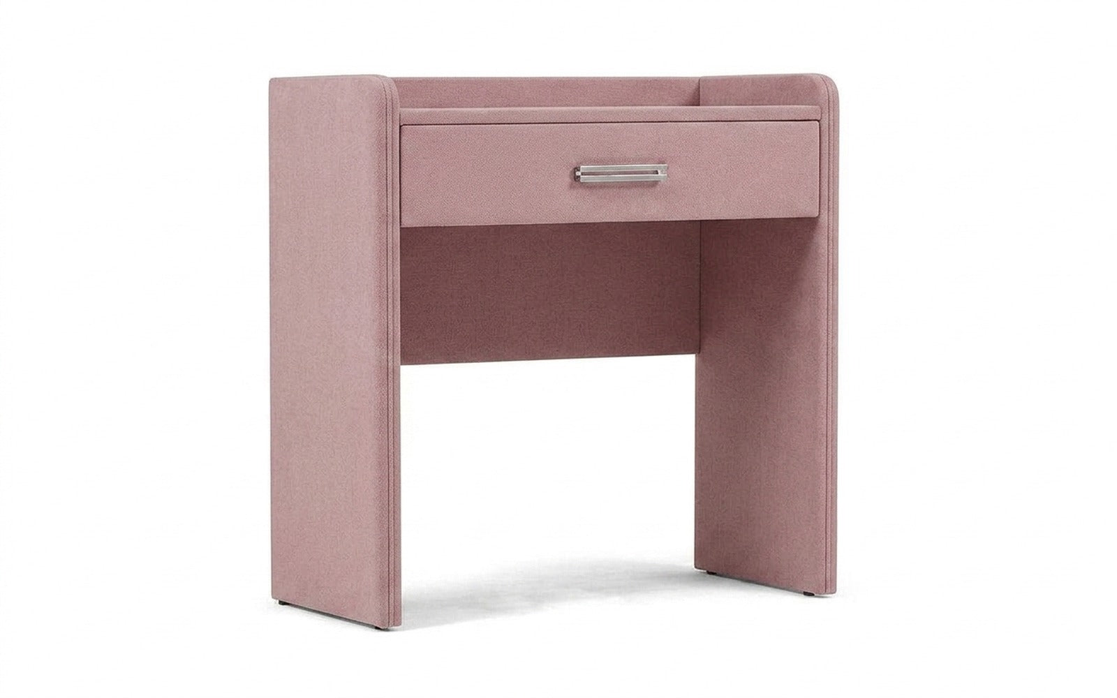 Fransis dressing table in Sky Velvet 252 fabric, product photo on white background