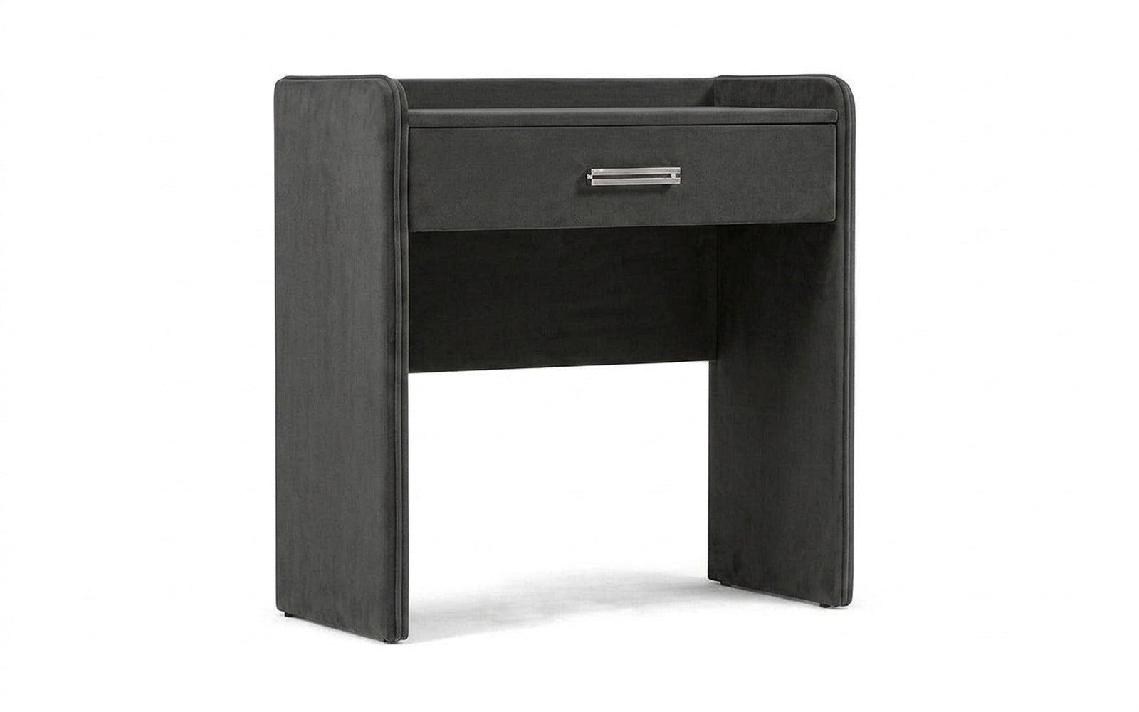 Fransis dressing table in Sky Velvet 38 fabric, product photo on white background