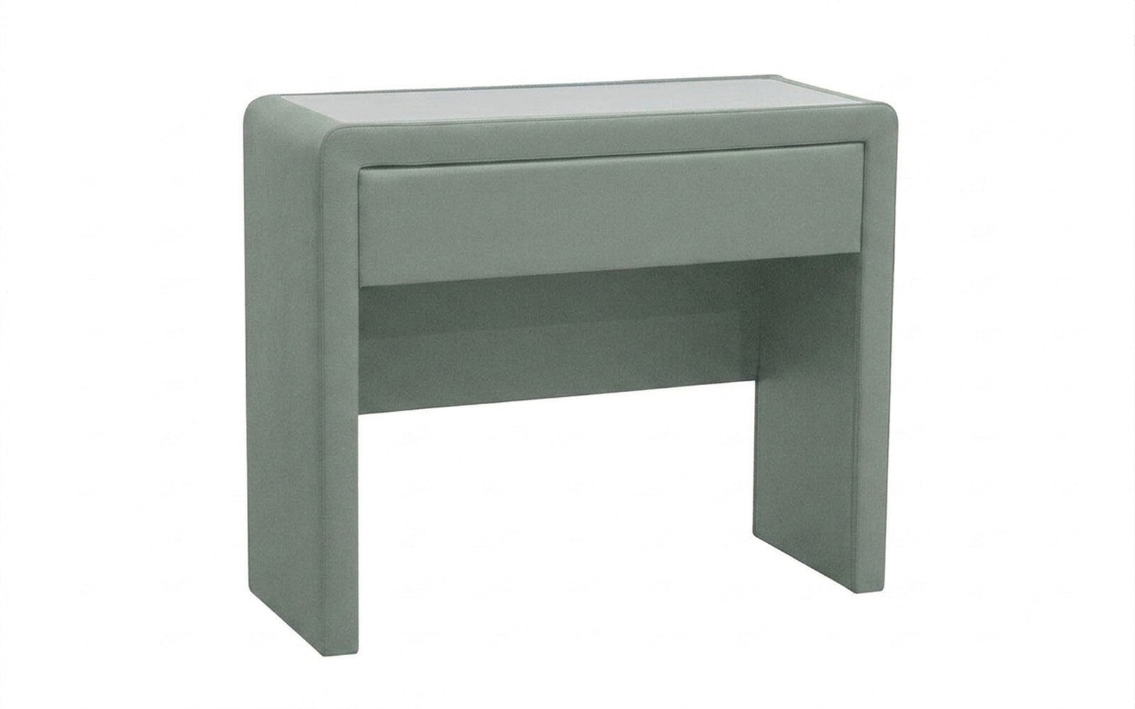 Orly dressing table in Casanova Celadon fabric, product photo on white background