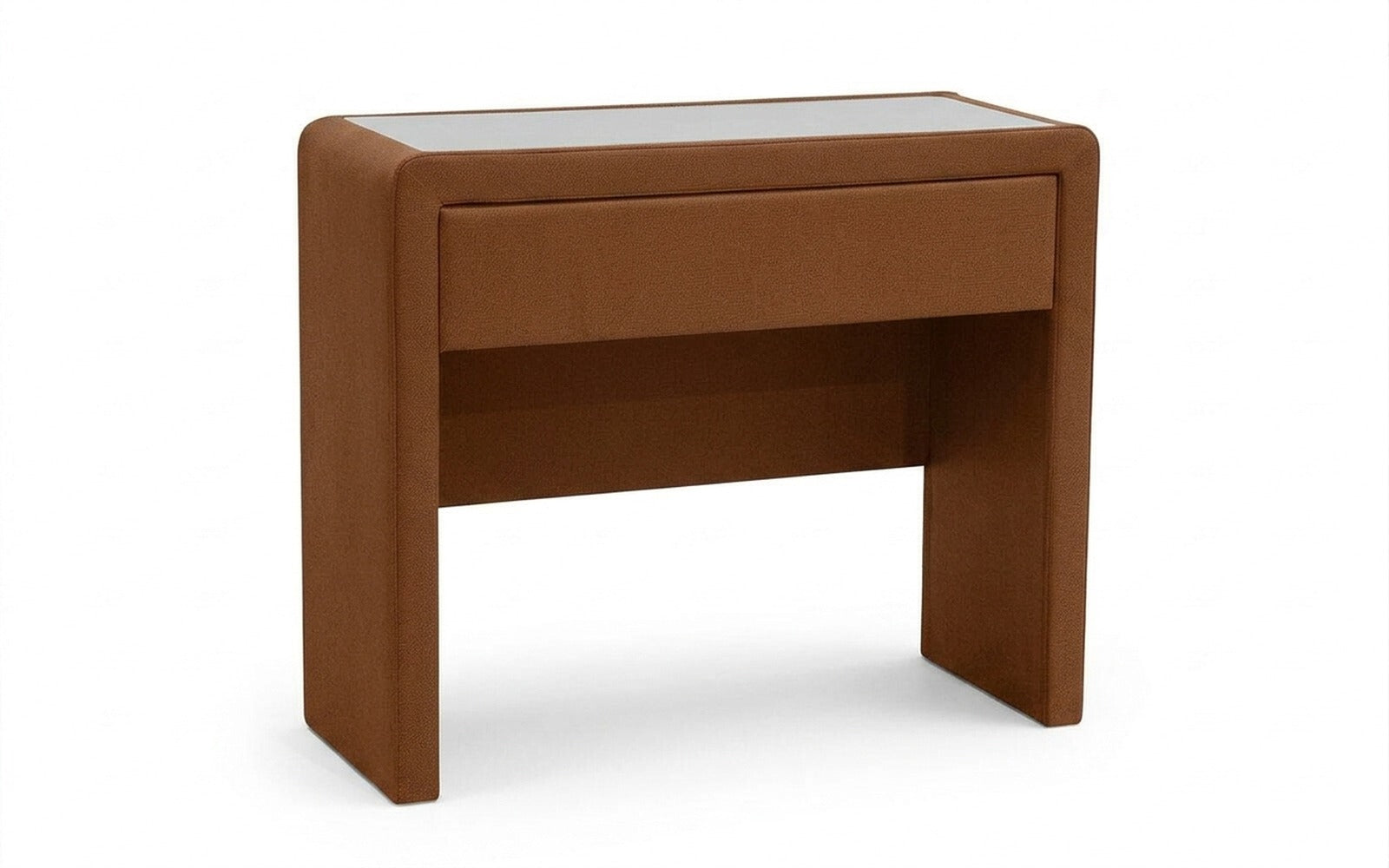 Orly dressing table in Casanova Desert fabric, product photo on white background