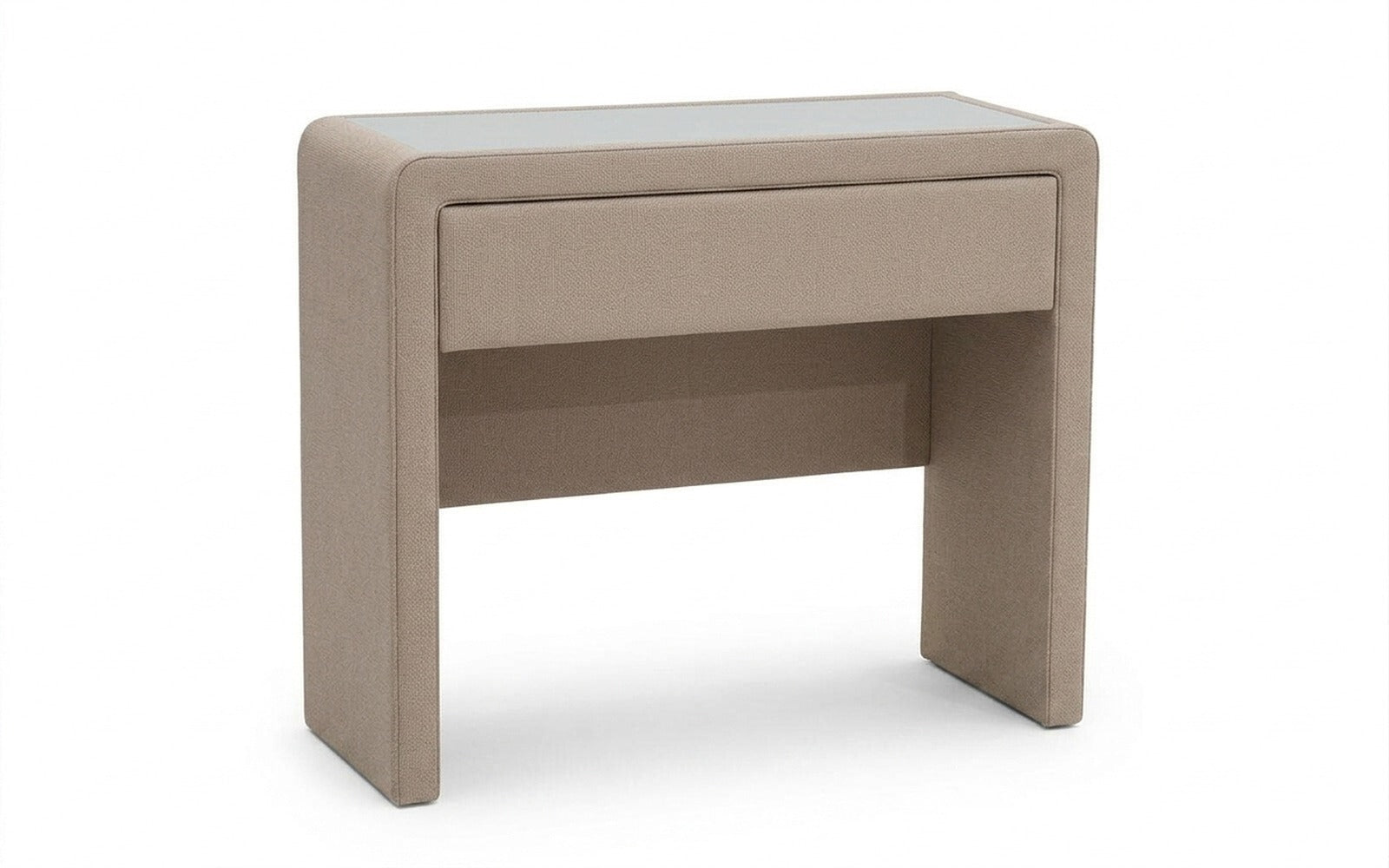 Orly dressing table in Dumont 02 fabric, product photo on white background