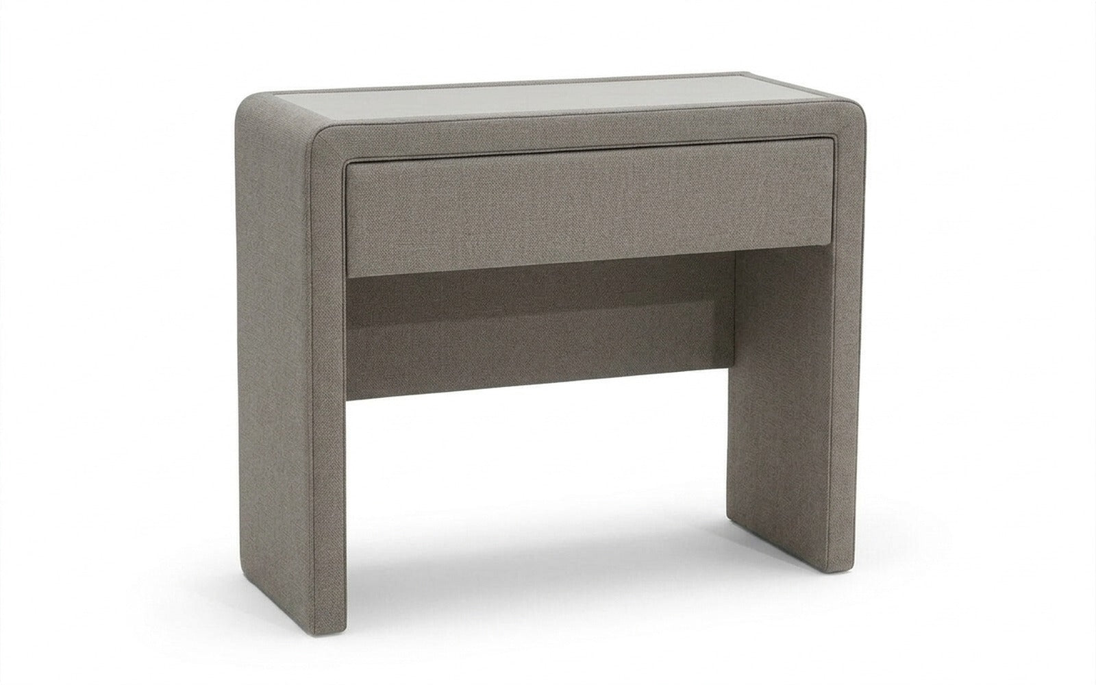 Orly dressing table in Forte 03 fabric, product photo on white background
