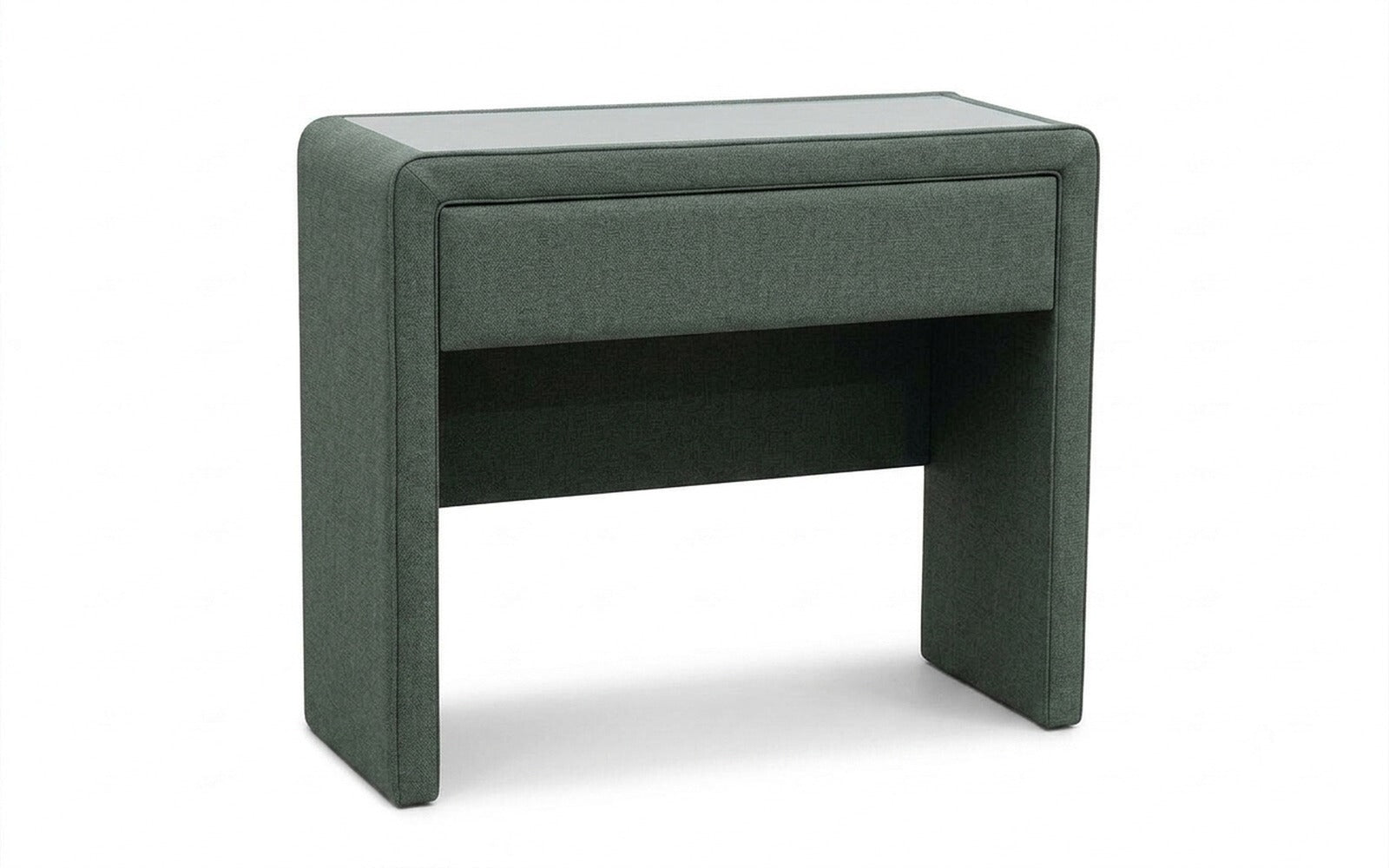 Orly dressing table in Forte 07 fabric, product photo on white background
