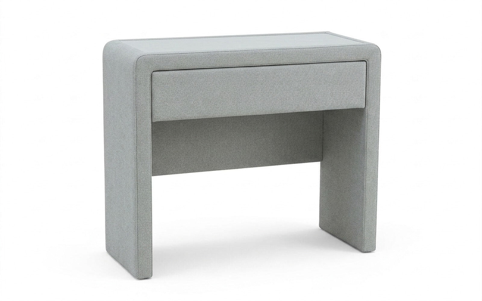 Orly dressing table in Royal I Aqua fabric, product photo on white background