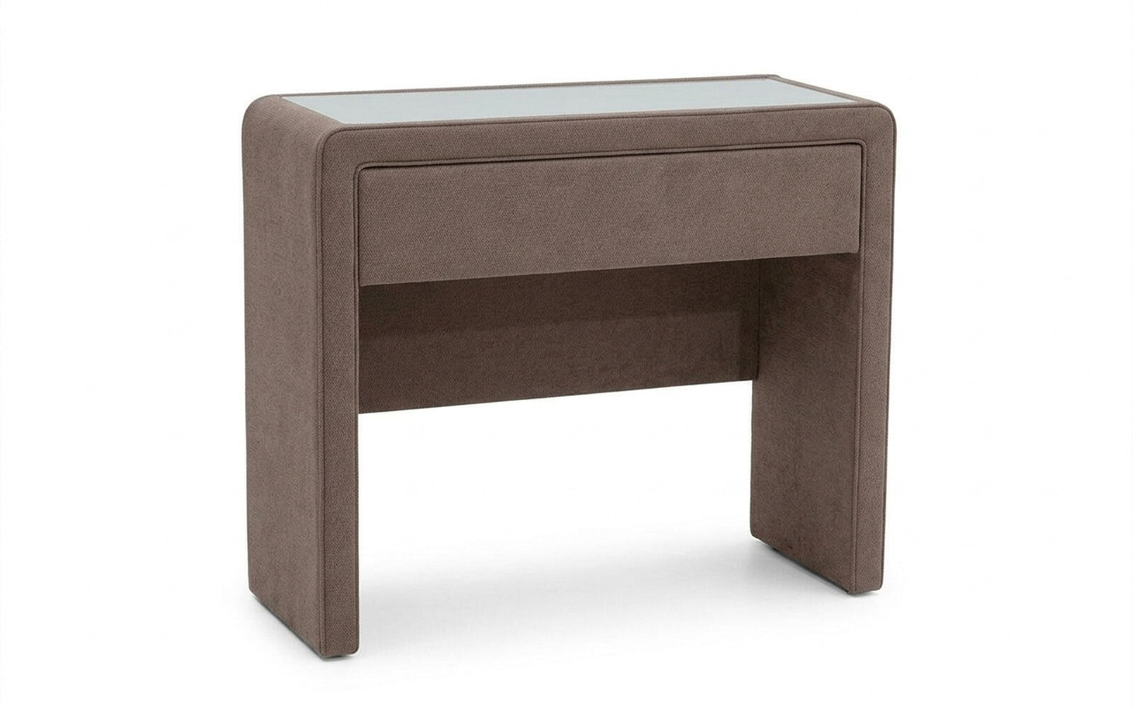 Orly dressing table in Royal I Shiitake fabric, product photo on white background