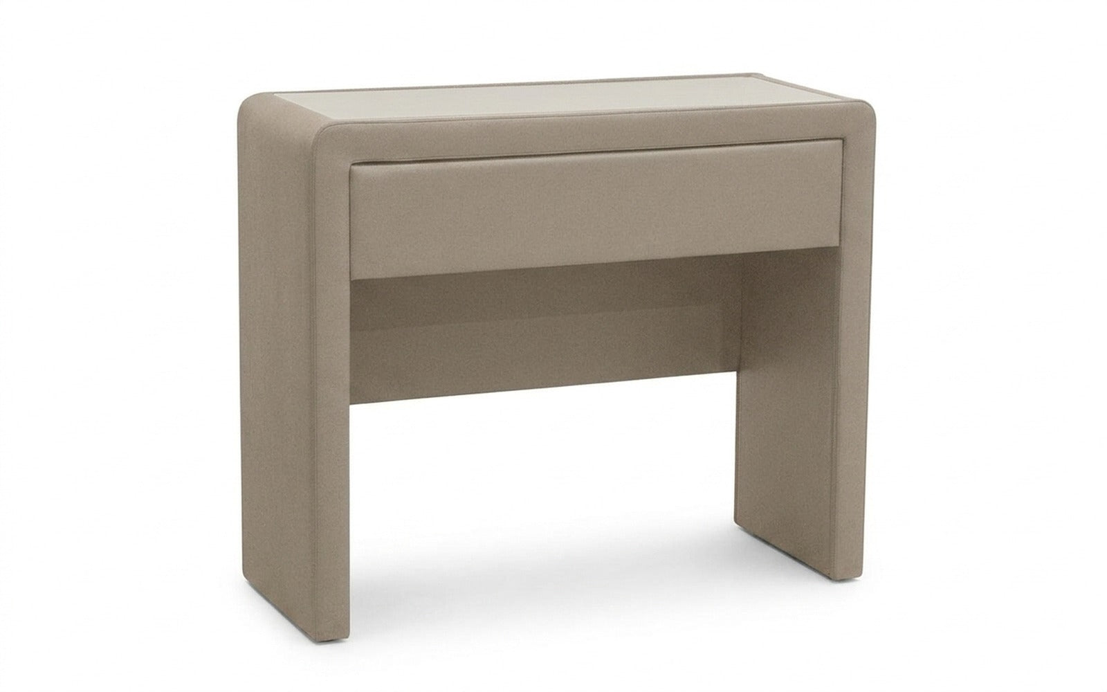 Orly dressing table in Sky Velvet 21 fabric, product photo on white background