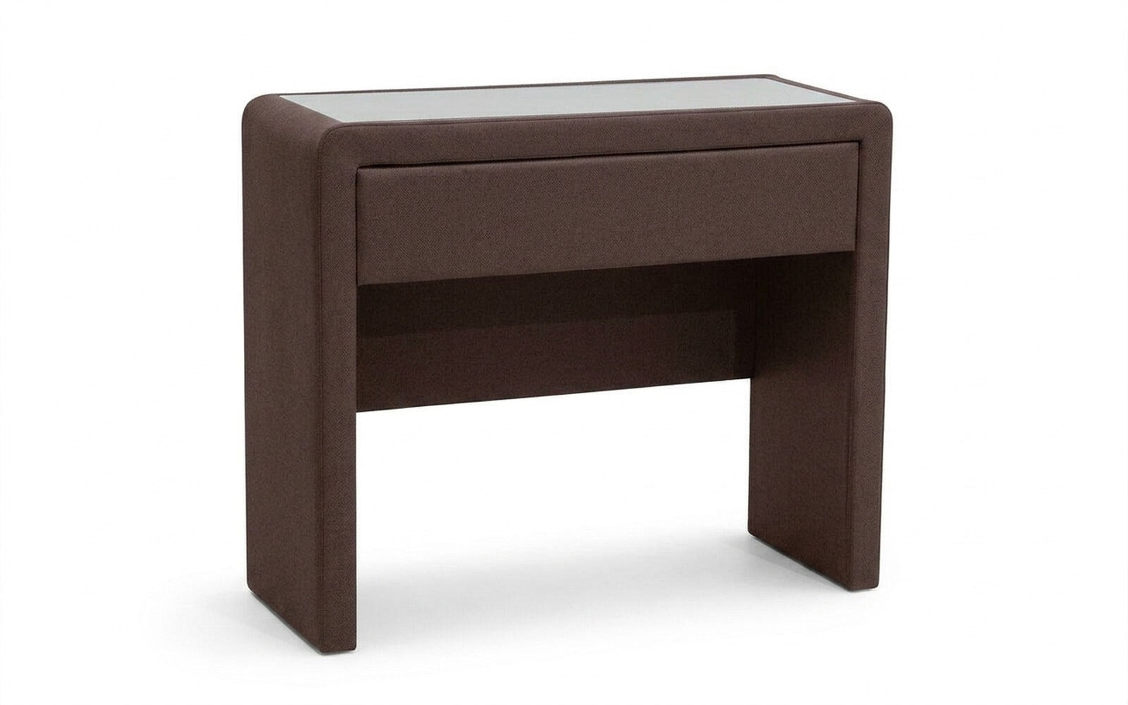 Orly dressing table in Sky Velvet 253 fabric, product photo on white background