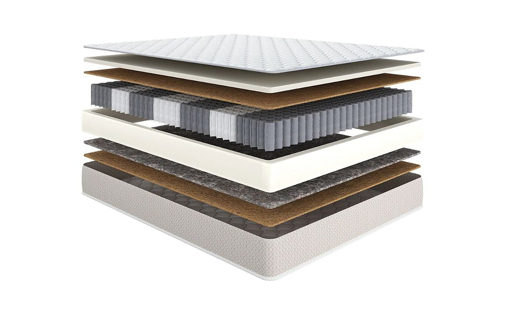 Classic Brilliant Duo mattress, product photo on white background, view 4
