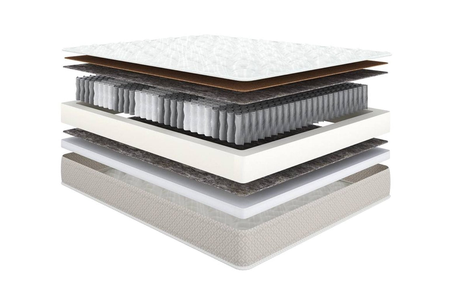 Classic Duo Hard-soft mattress, product photo on white background, view 1