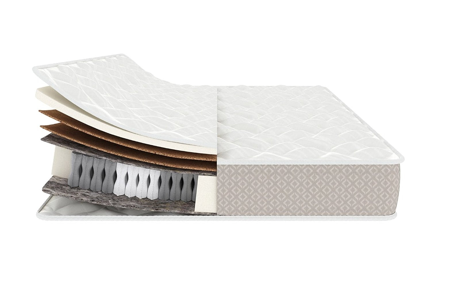 Classic Single Extra Hard mattress, product photo on white background, view 2