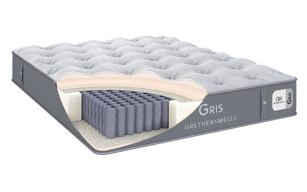Grether & Wells Gris mattress, product photo on white background, view 1