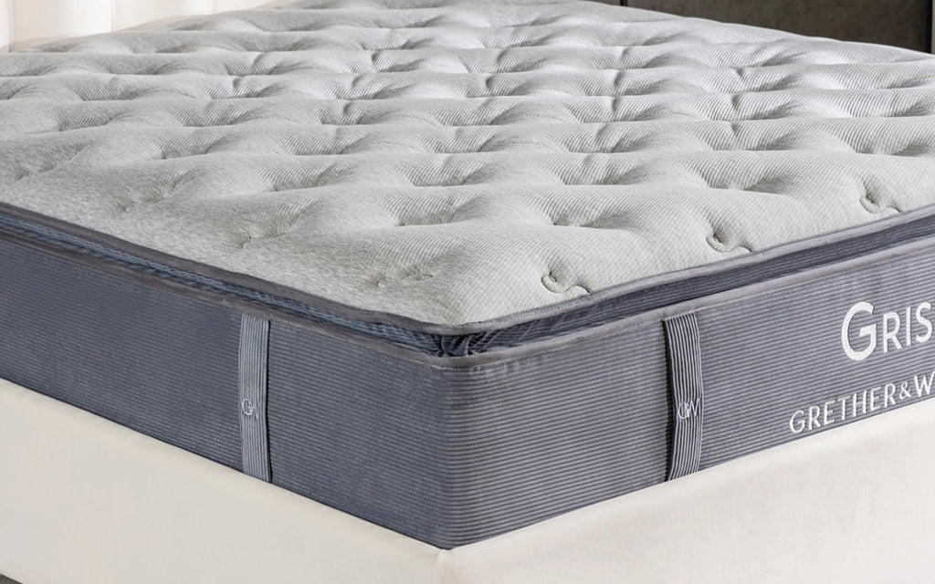 Grether & Wells Gris Imperial mattress in a bedroom interior, view 1
