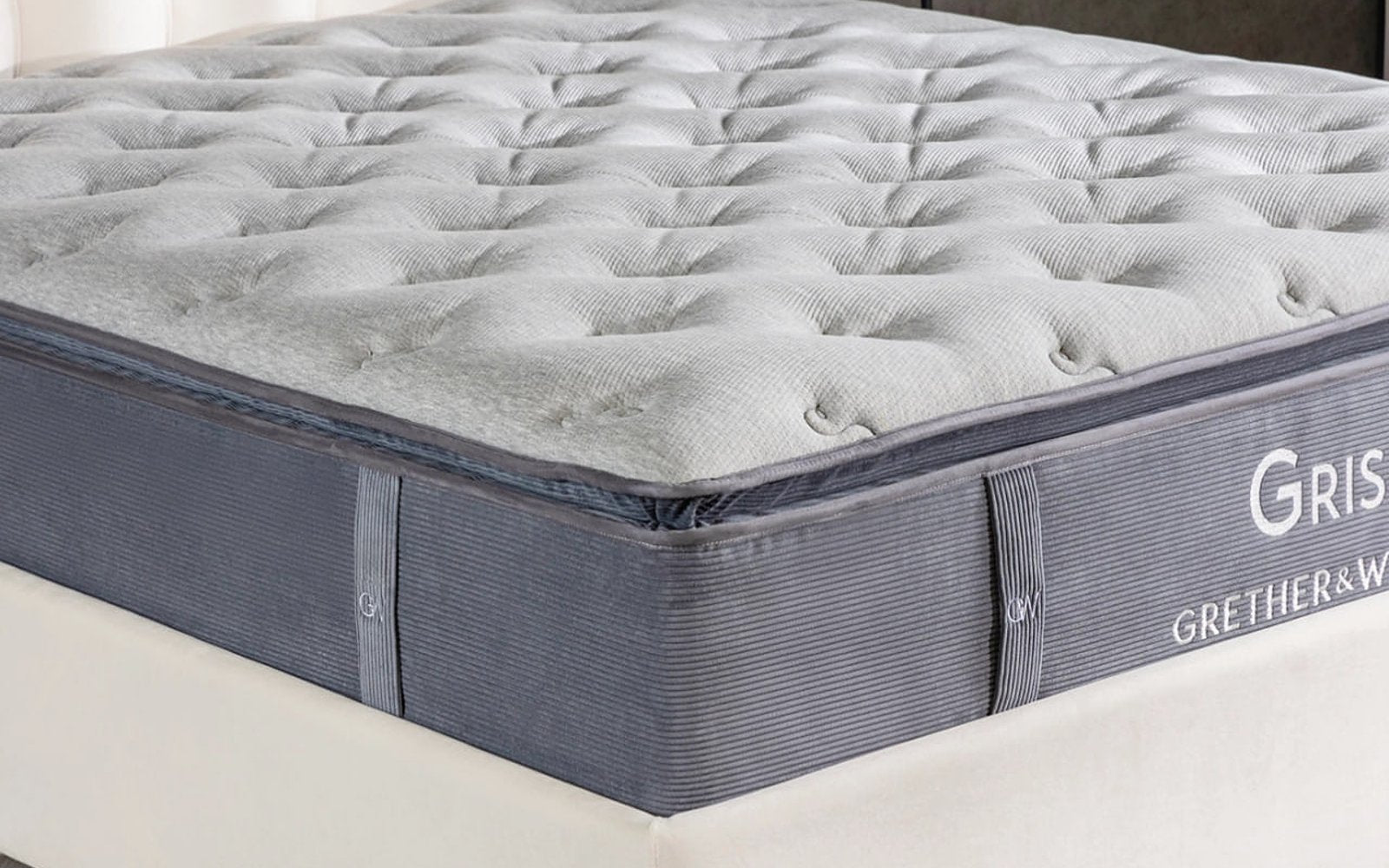 Grether & Wells Gris Imperial mattress in a bedroom interior, view 1