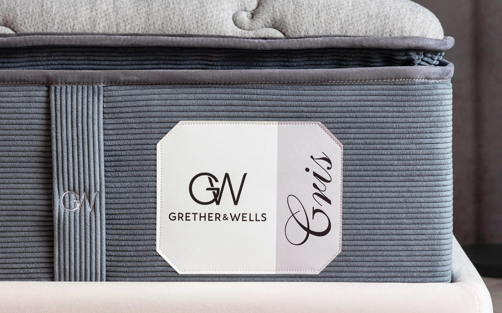 Grether & Wells Gris Imperial mattress in a bedroom interior, view 2