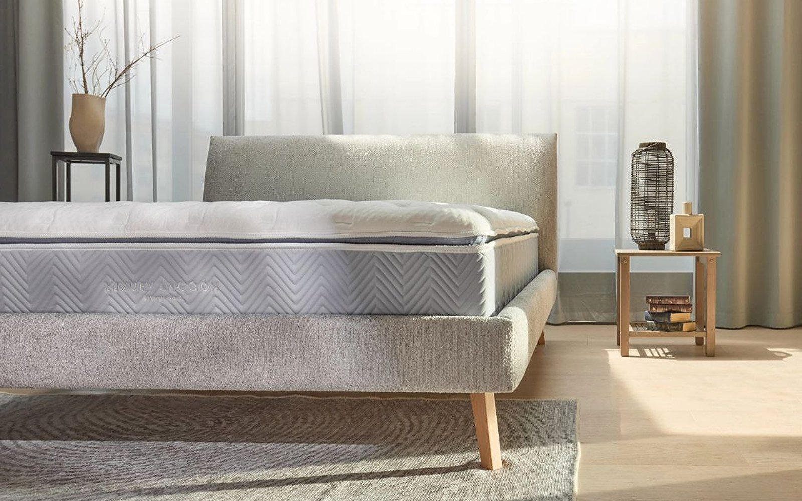 Grether & Wells Luxury Lagoon mattress in a bedroom interior, view 3