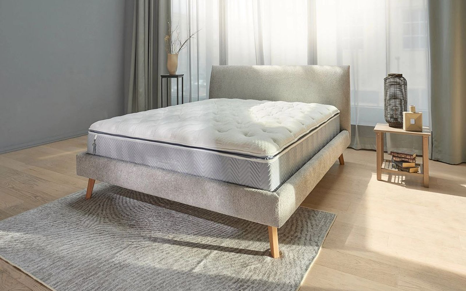 Grether & Wells Luxury Lagoon mattress in a bedroom interior, view 4