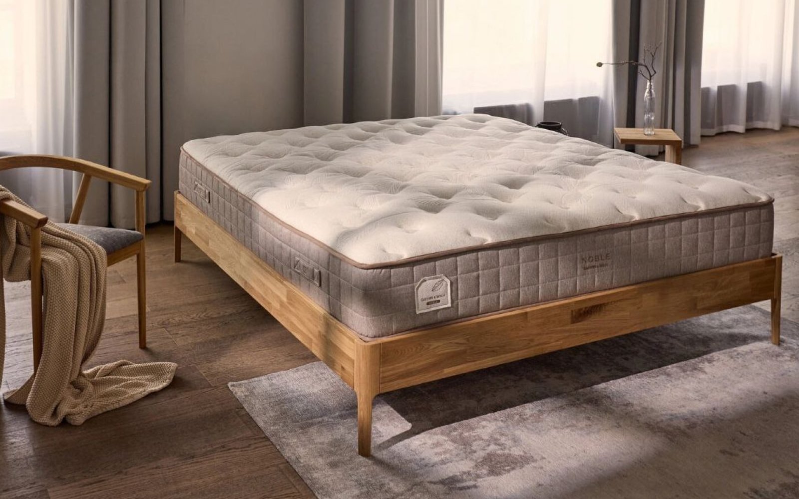 Grether & Wells Noble mattress in a bedroom interior, view 1