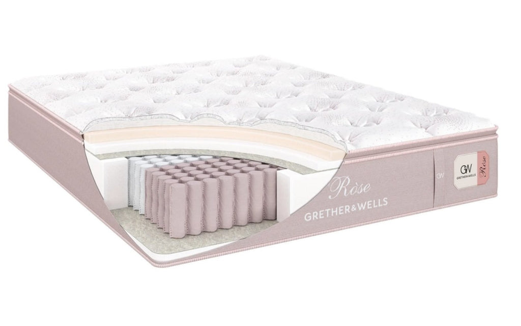Grether & Wells Rose Imperial mattress, product photo on white background, view 1