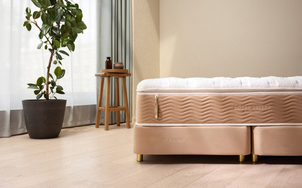Grether & Wells Royal Desert mattress in a bedroom interior, view 1