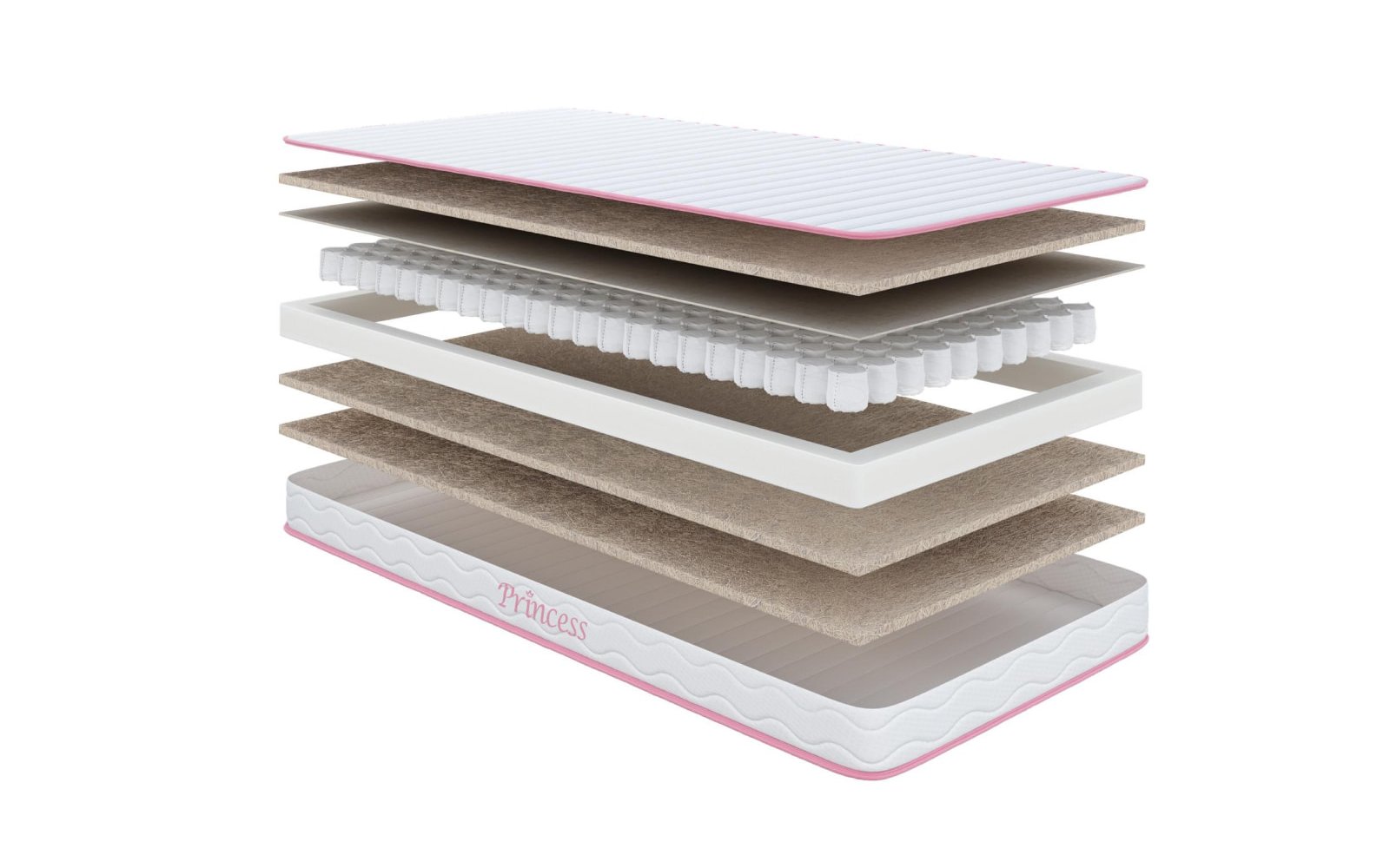 Kids Princess mattress, product photo on white background, view 1