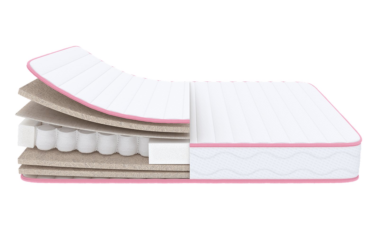 Kids Princess mattress, product photo on white background, view 3