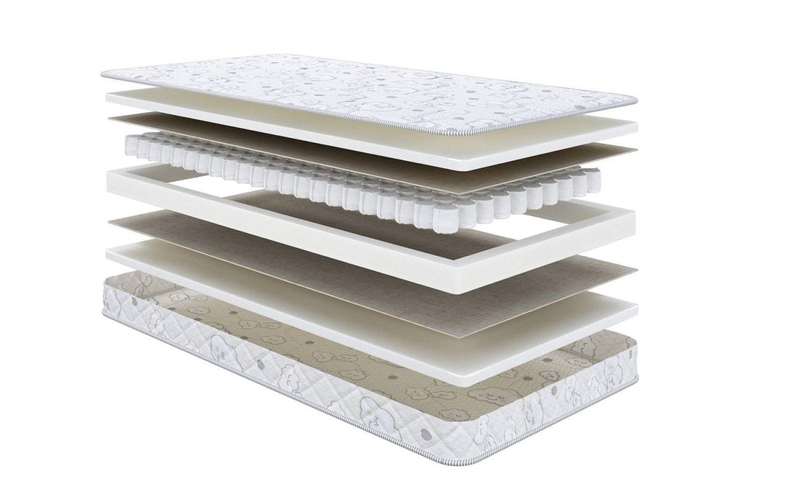 Kids Teeny mattress, product photo on white background, view 1