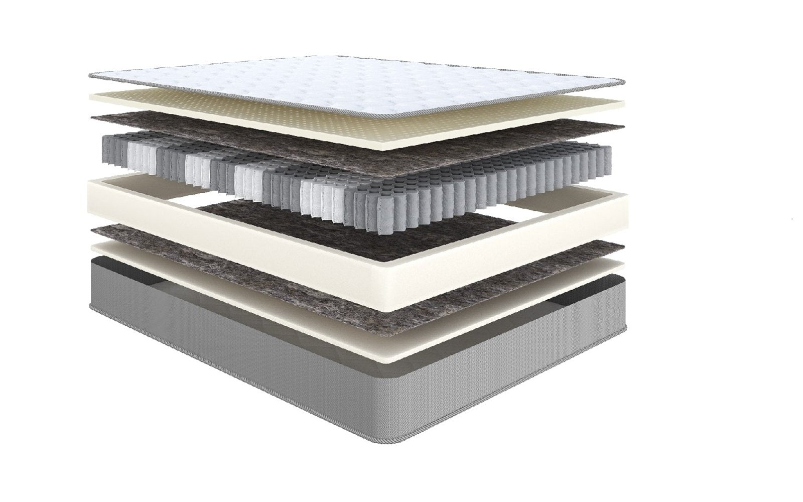 Ortho Hard mattress, product photo on white background, view 3
