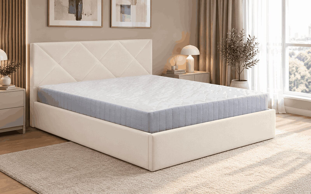Roll Joy mattress in a bedroom interior
