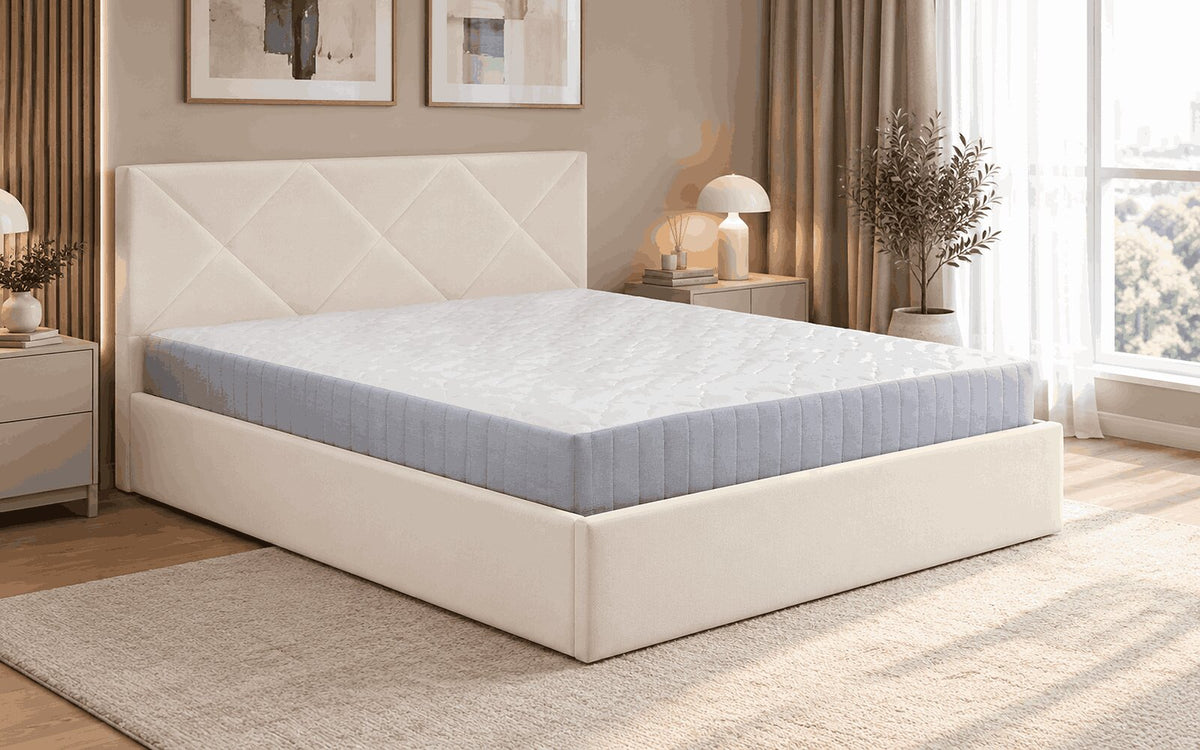 Roll Joy mattress in a bedroom interior