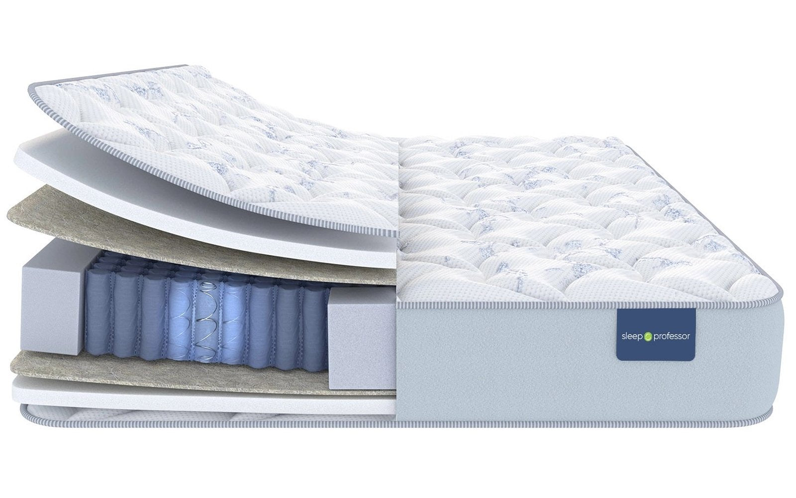 Sleep Professor Atlanta Medium mattress, product photo on white background, view 1