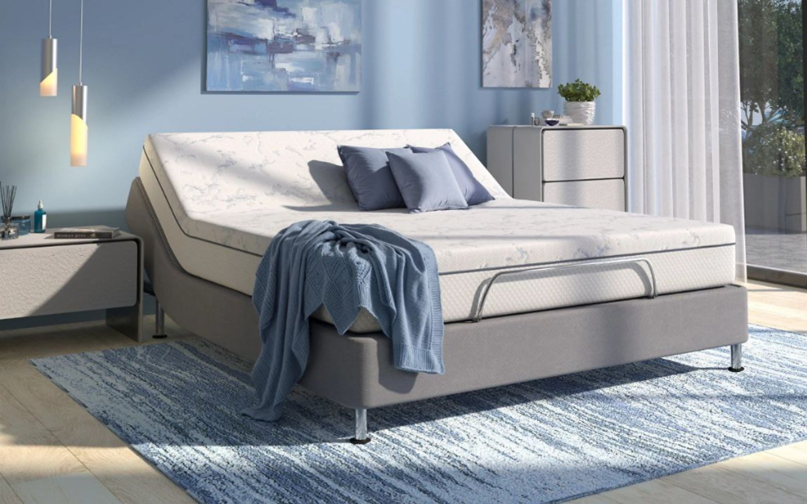 Sleep Professor Ergo Emotion mattress in a bedroom interior, view 2