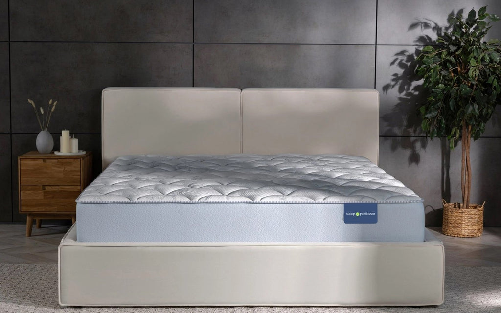 Sleep Professor Vermont Medium mattress in a bedroom interior, view 1
