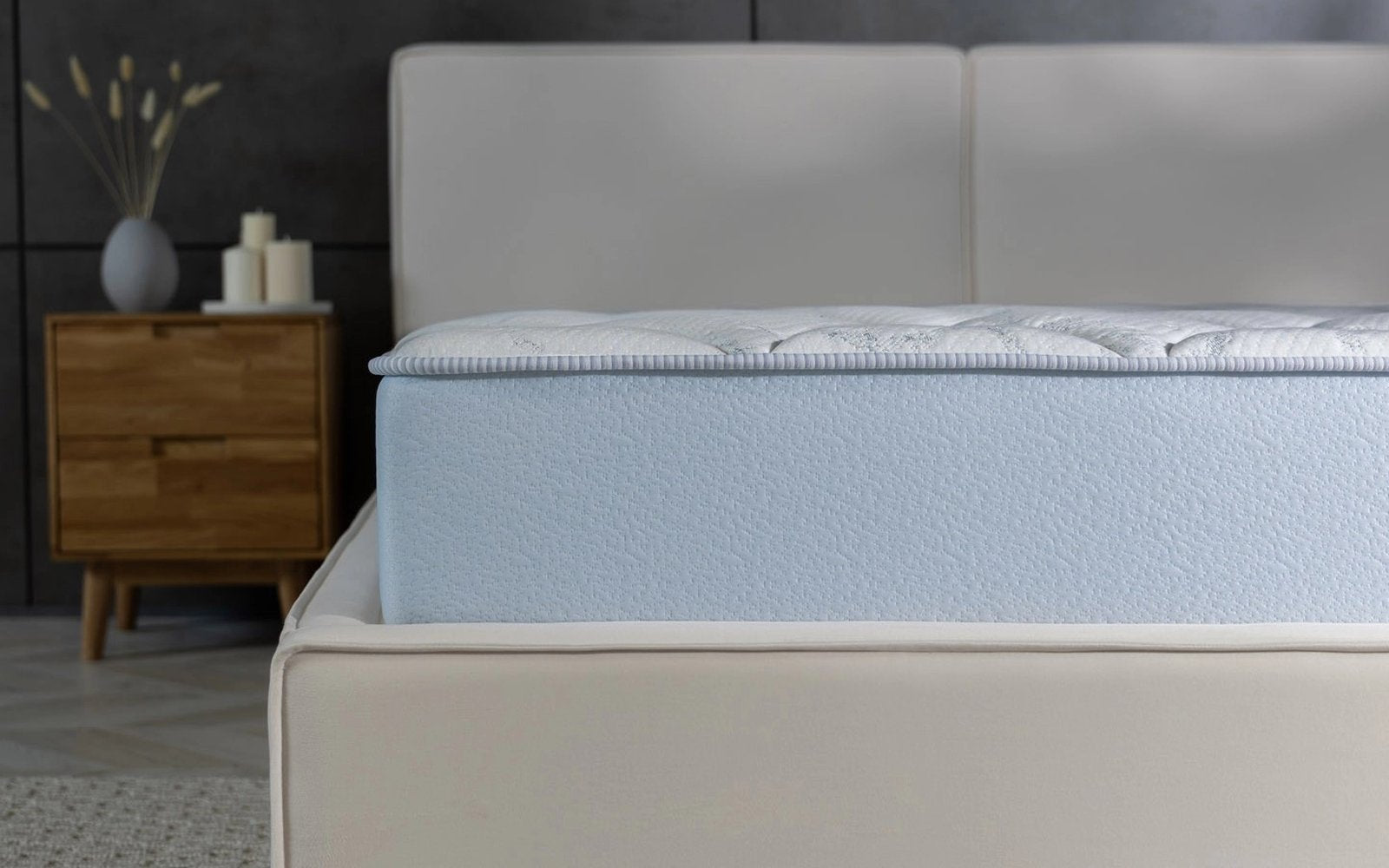 Sleep Professor Vermont Medium mattress in a bedroom interior, view 3