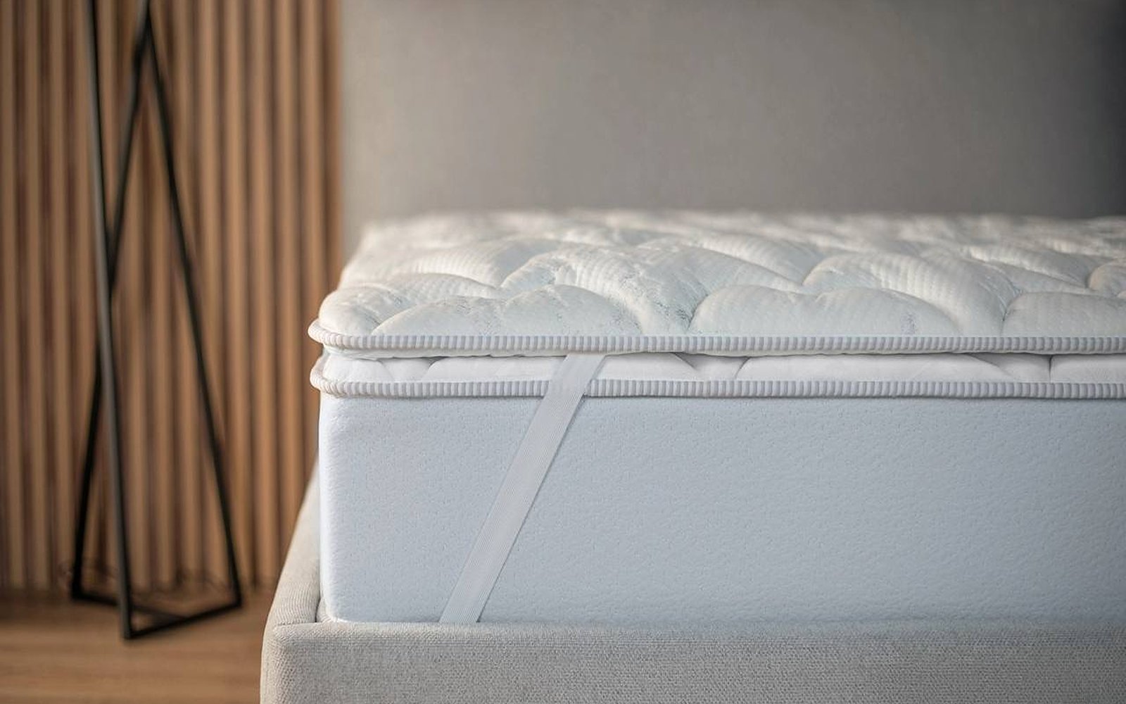 Sleep Professor mattress pad in a bedroom interior, view 2