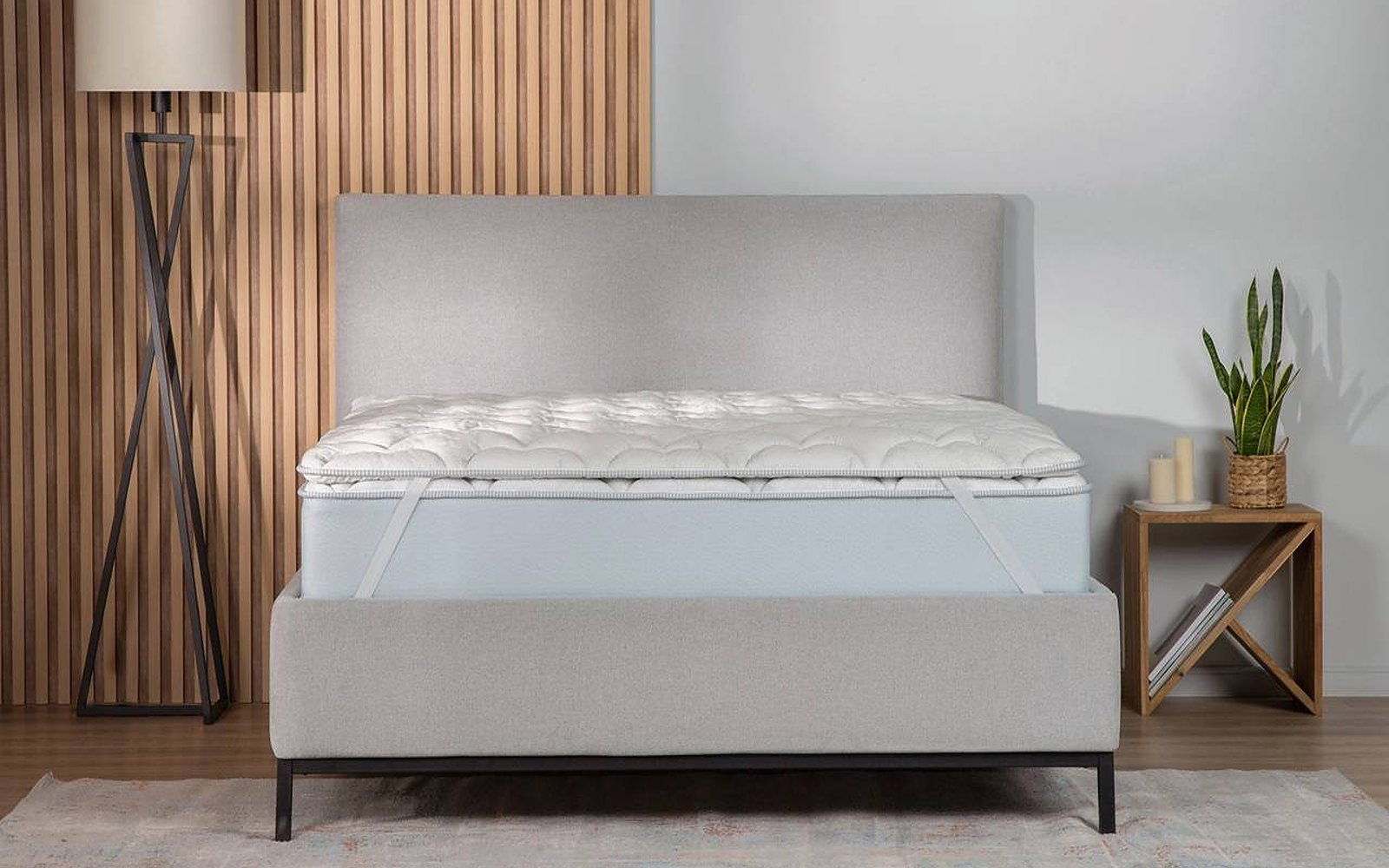 Sleep Professor mattress pad in a bedroom interior, view 4
