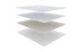 Top Basic mattress pad, product photo on white background, view 1