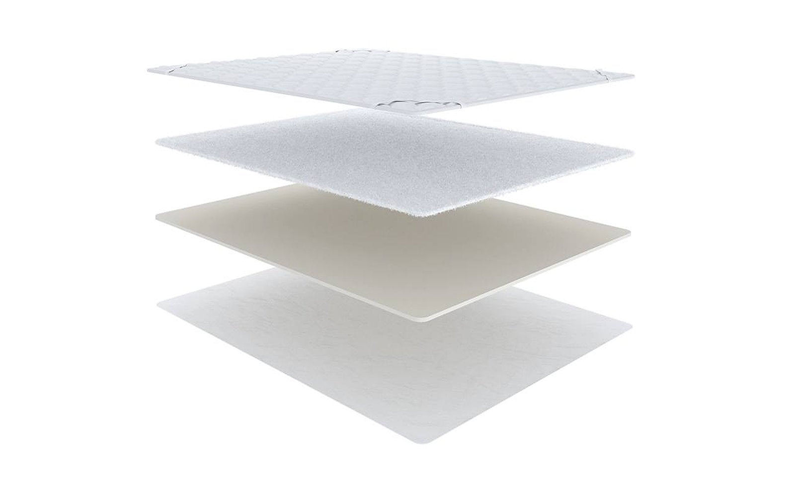 Top Basic mattress pad, product photo on white background, view 1