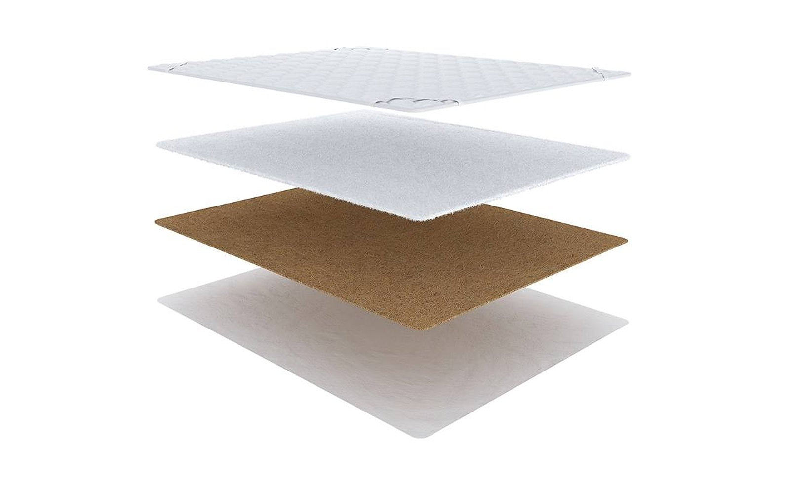 Top Basic Hard mattress pad, product photo on white background