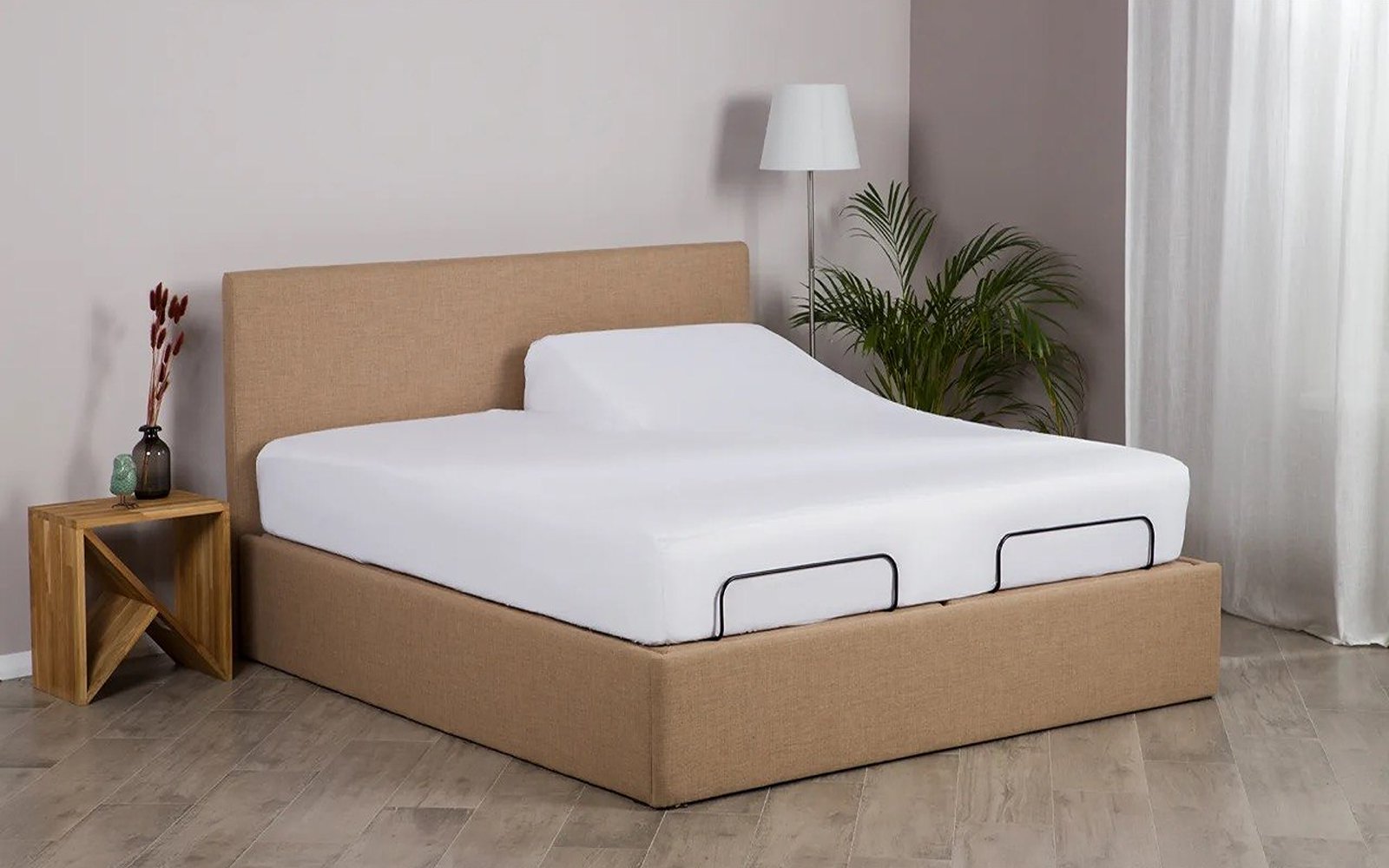Tencel Butterfly mattress protector in a bedroom interior, view 5