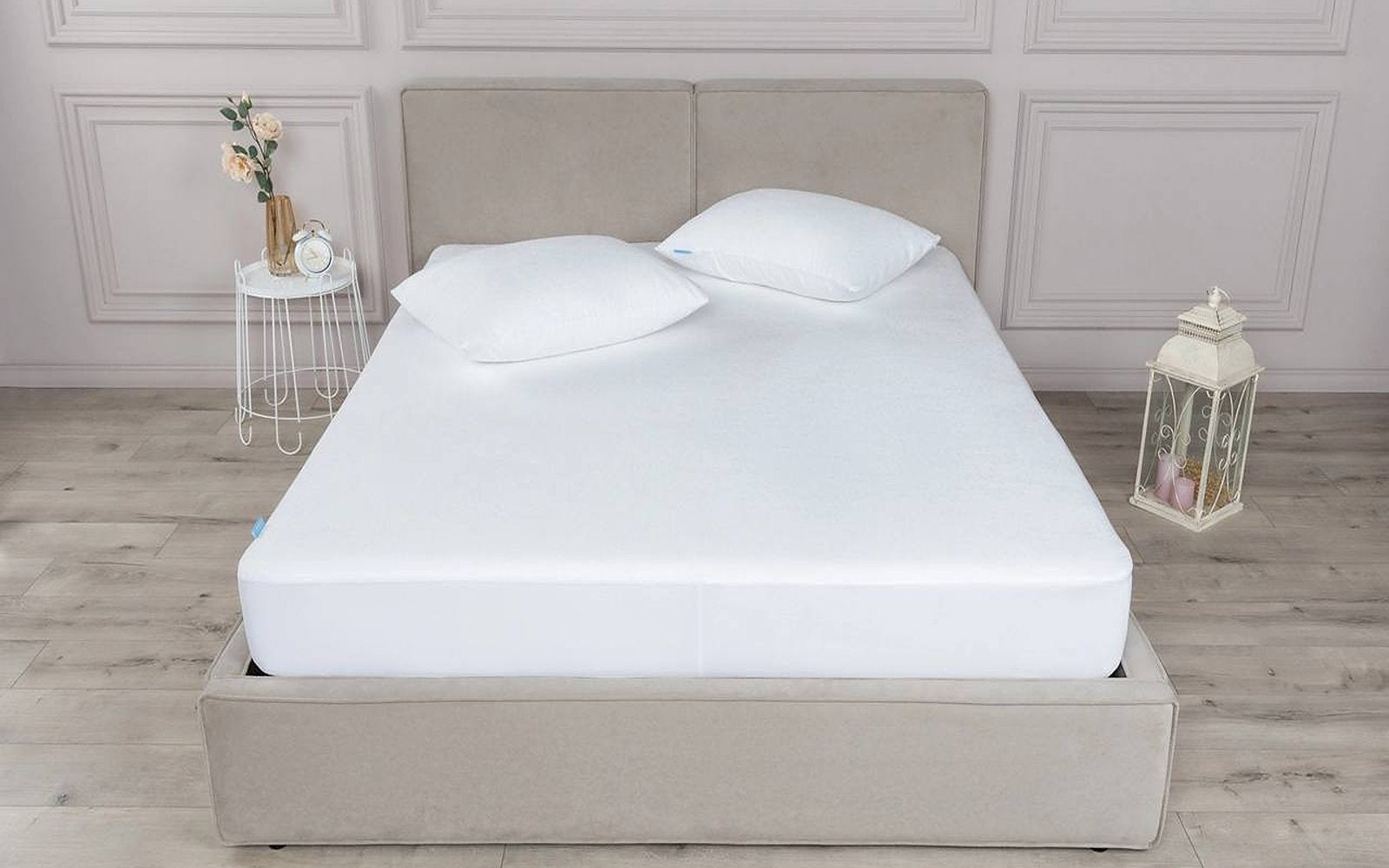 Terry mattress protector in a bedroom interior, view 3