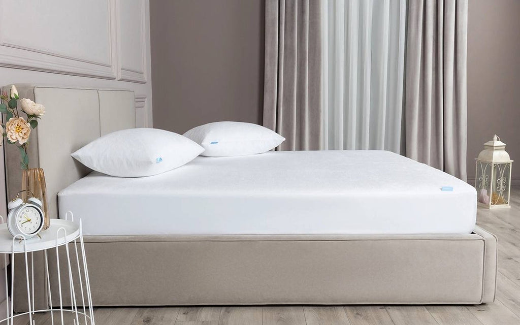 Terry mattress protector in a bedroom interior, view 4