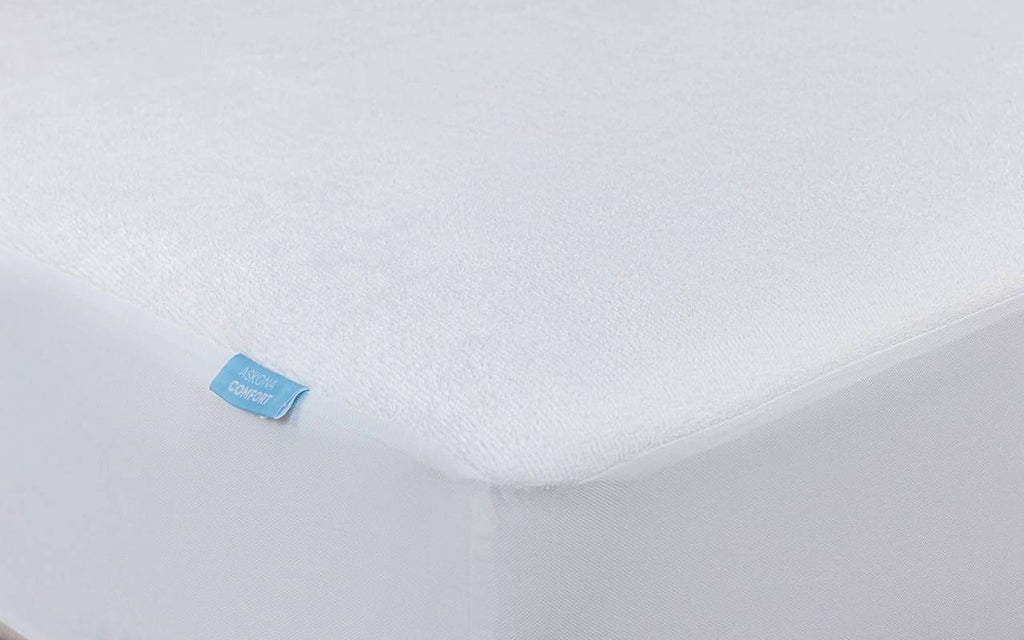 Terry mattress protector, product photo on white background