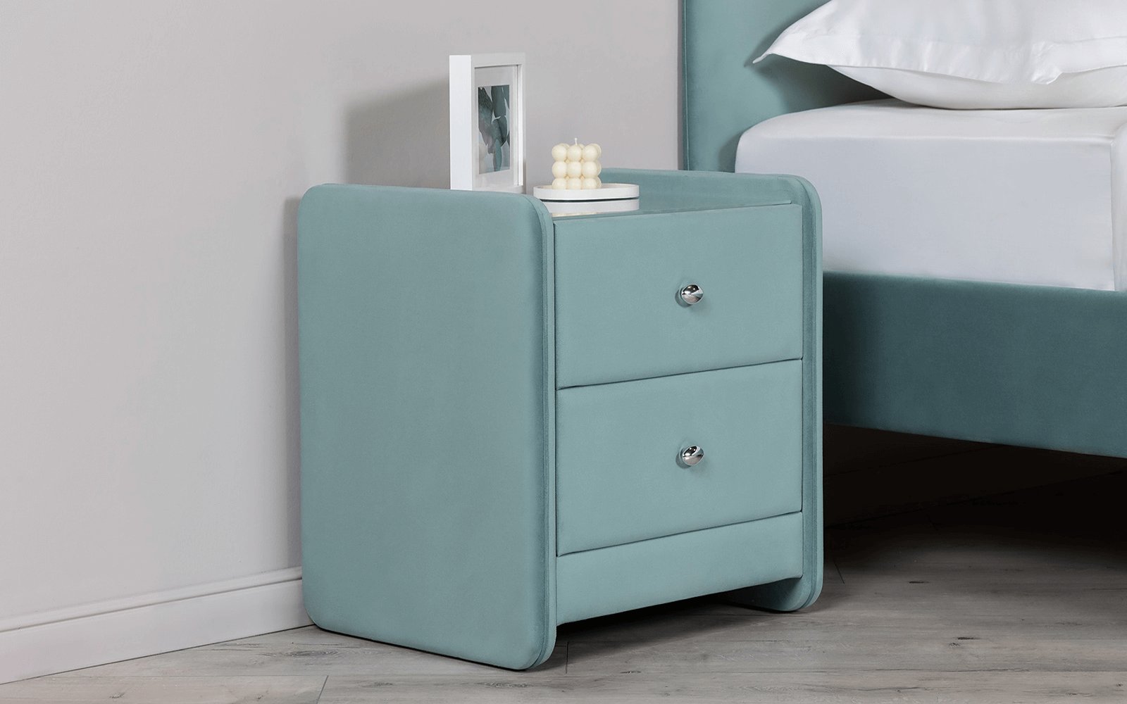 Classic 2 nightstand in a bedroom interior, view 2
