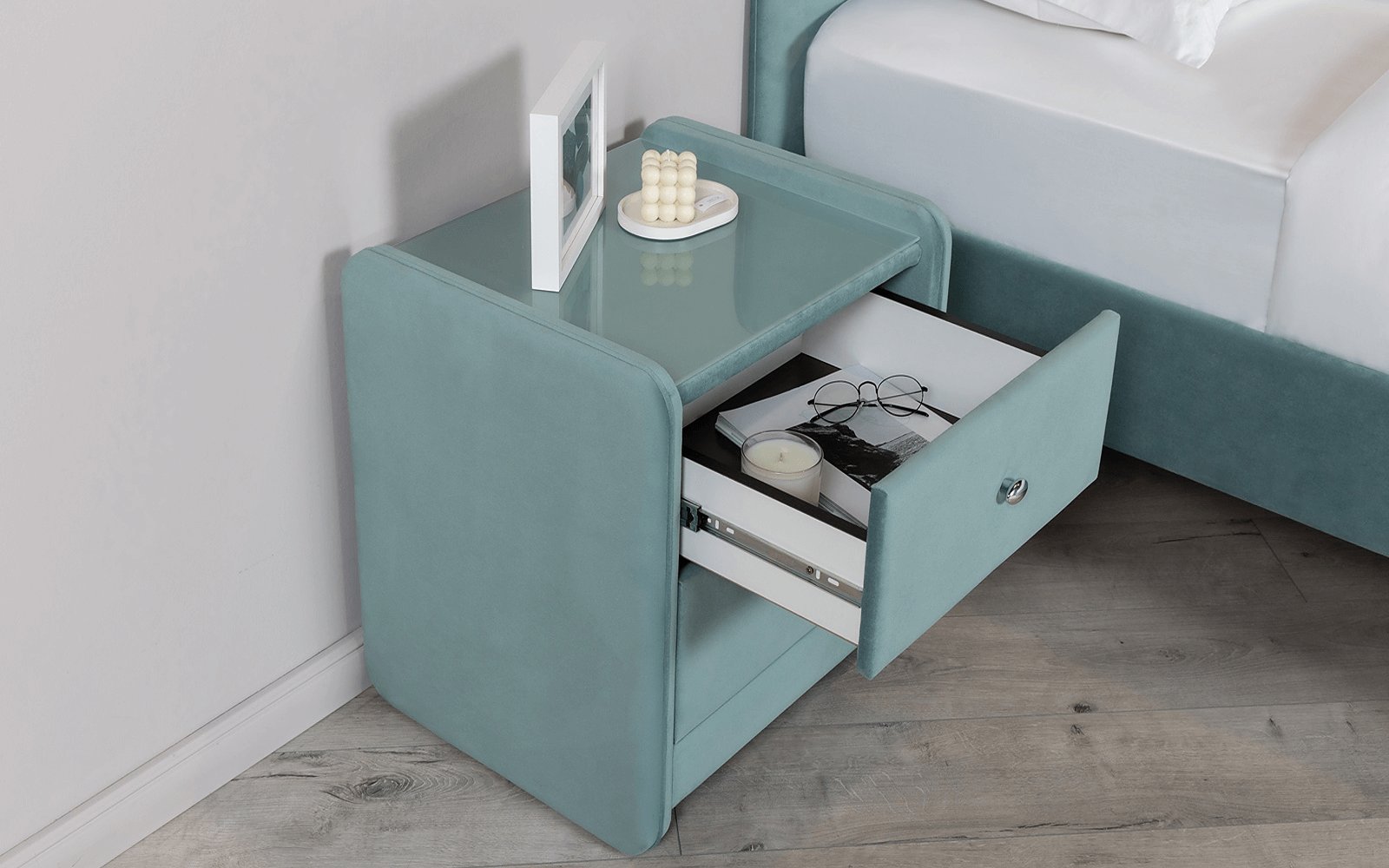 Classic 2 nightstand in a bedroom interior, view 4