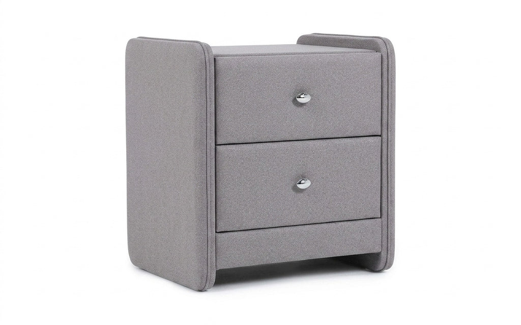 Classic 2 nightstand in Aura 03 fabric, product photo on white background