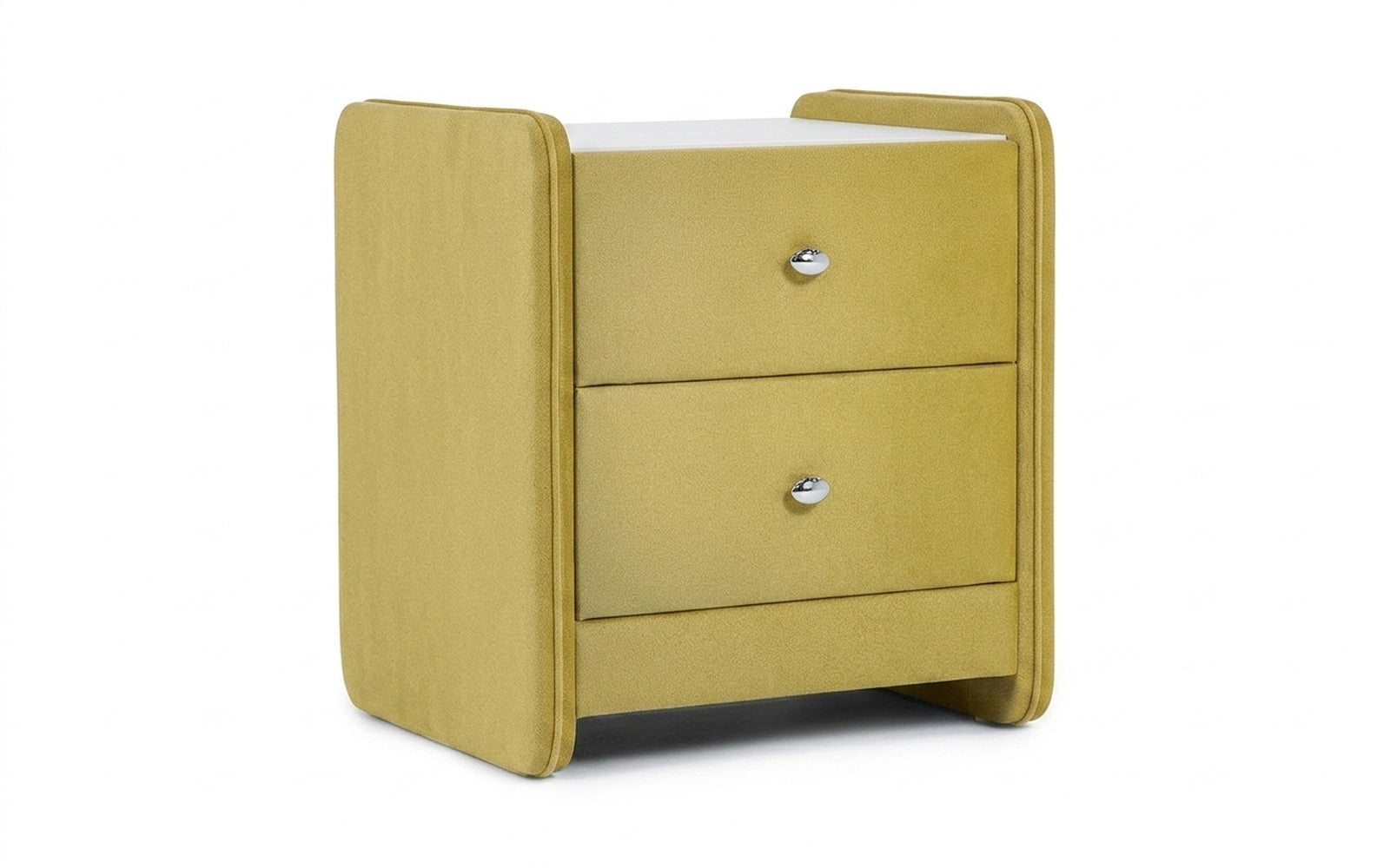Classic 2 nightstand in Aura 05 fabric, product photo on white background