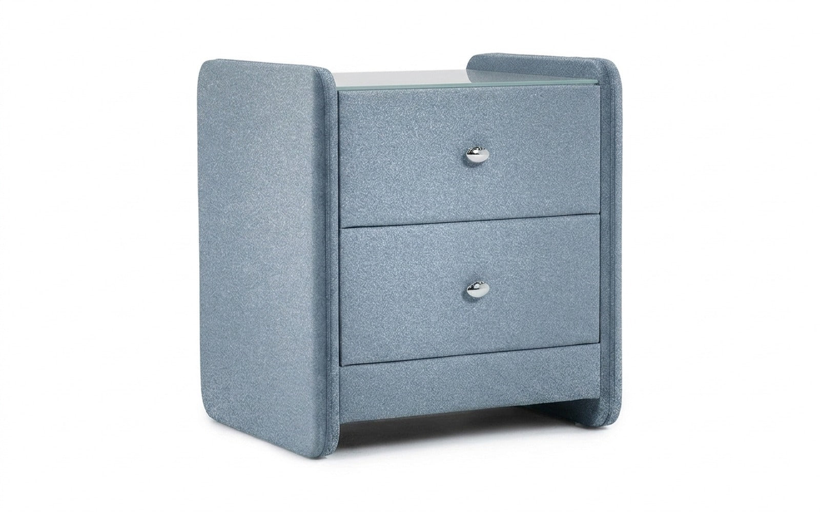 Classic 2 nightstand in Aura 11 fabric, product photo on white background