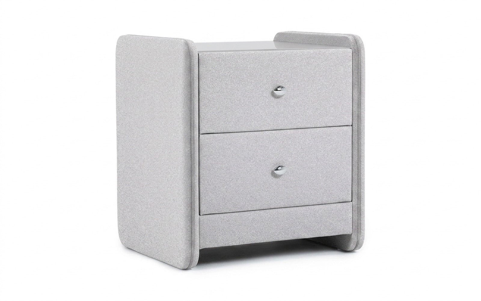 Classic 2 nightstand in Aura 12 fabric, product photo on white background